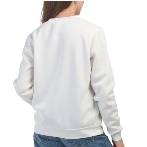 LOVE THEORY S-XL White Lily Blue Amsterdam Netherlands Graphic Crew Pullover - Picture 2 of 13